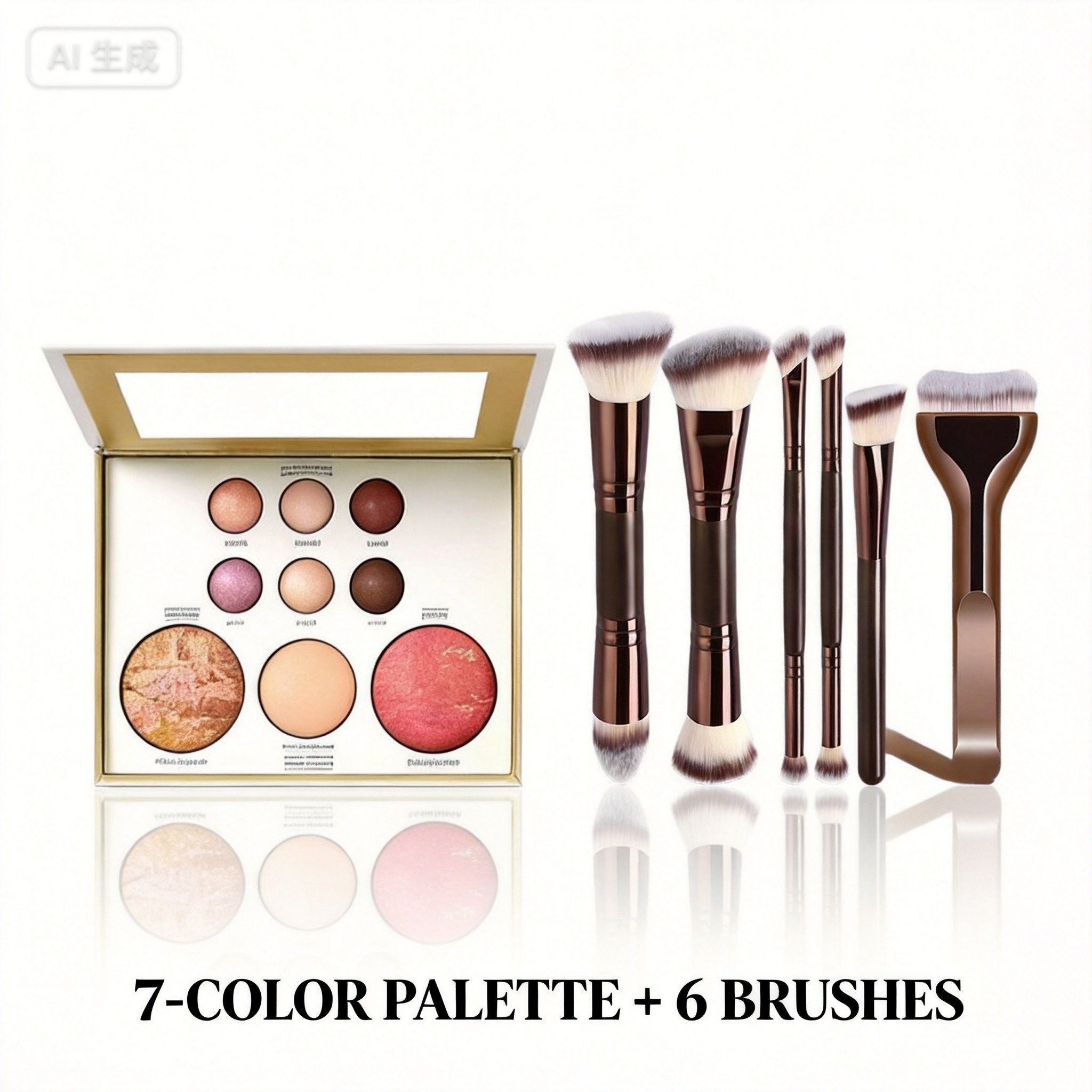 Beauty Queen Makeup - 9-Color Makeup Palette with 6PCS Brush