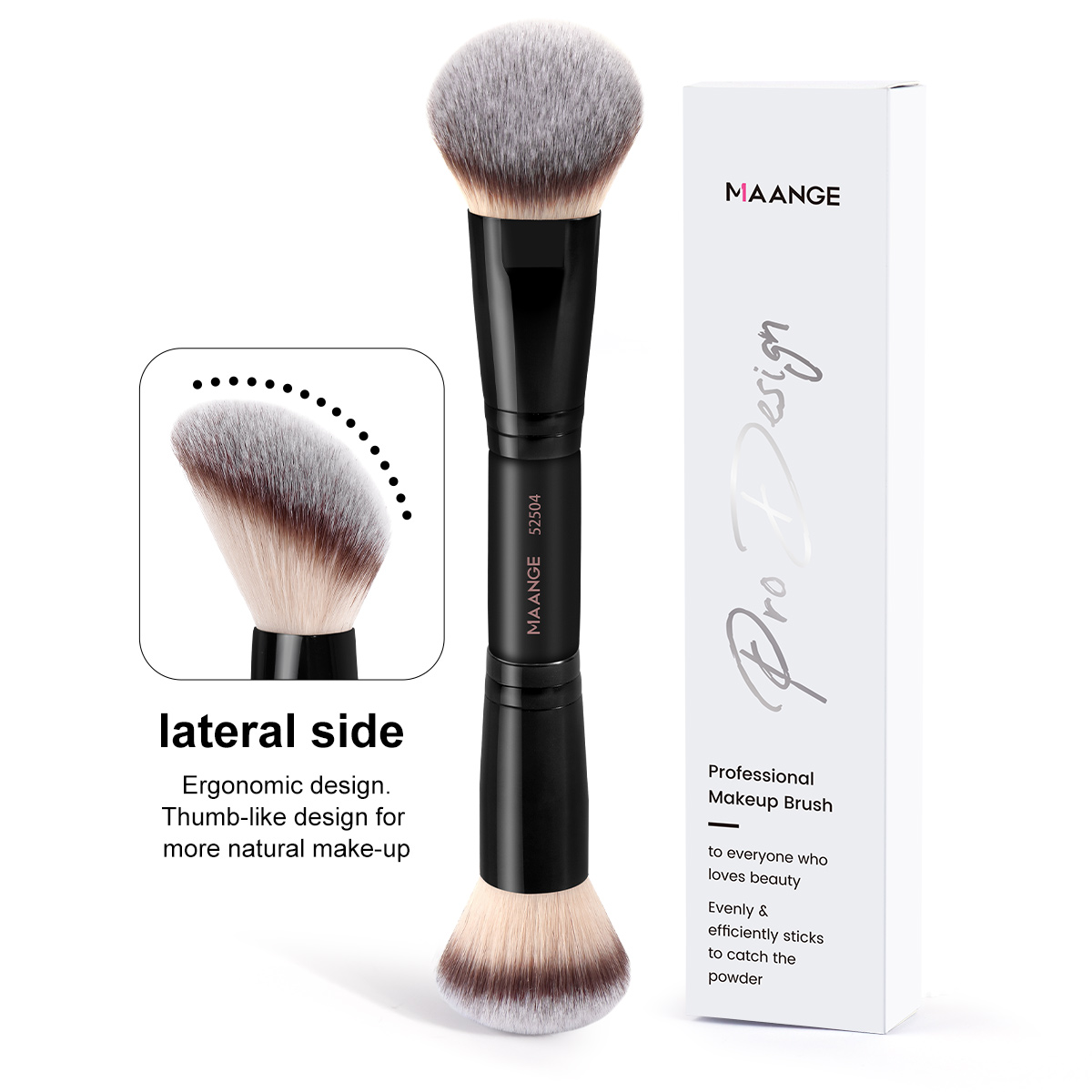 Beauty Queen Makeup - MAANGE Dual-Ended Foundation Powder Brush Soft