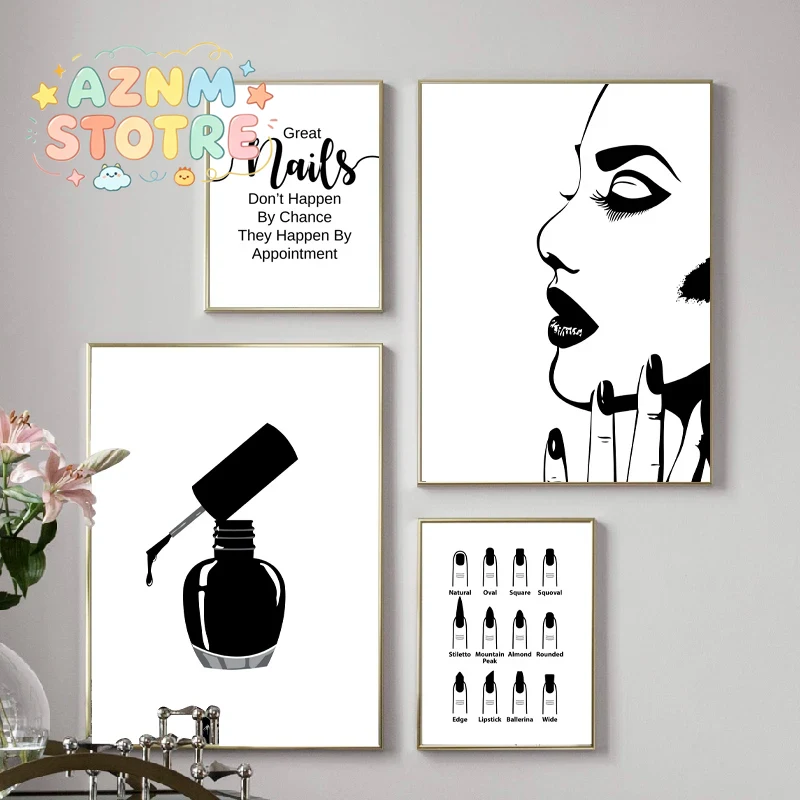 Beauty And Makeup Quotes - Nail Salon Quotes Makeup Wall Art