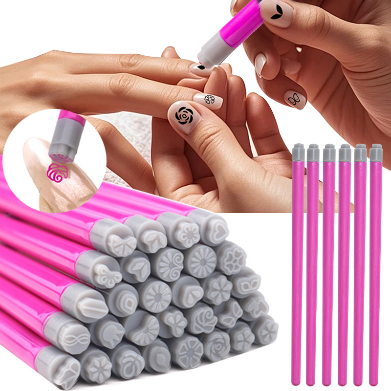 Nail Art Stamping Kit - 3/6/15Pcs Set Nail Art Stamp Pen
