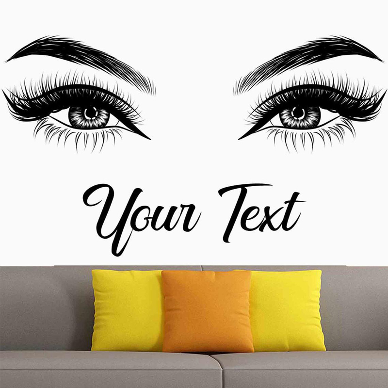 Beauty And Makeup Quotes - Eyelashes Brows Wall Decal Beauty Salon