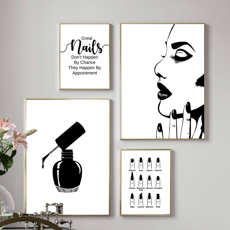 Beauty And Makeup Quotes - Nail Salon Quotes Makeup Wall Art