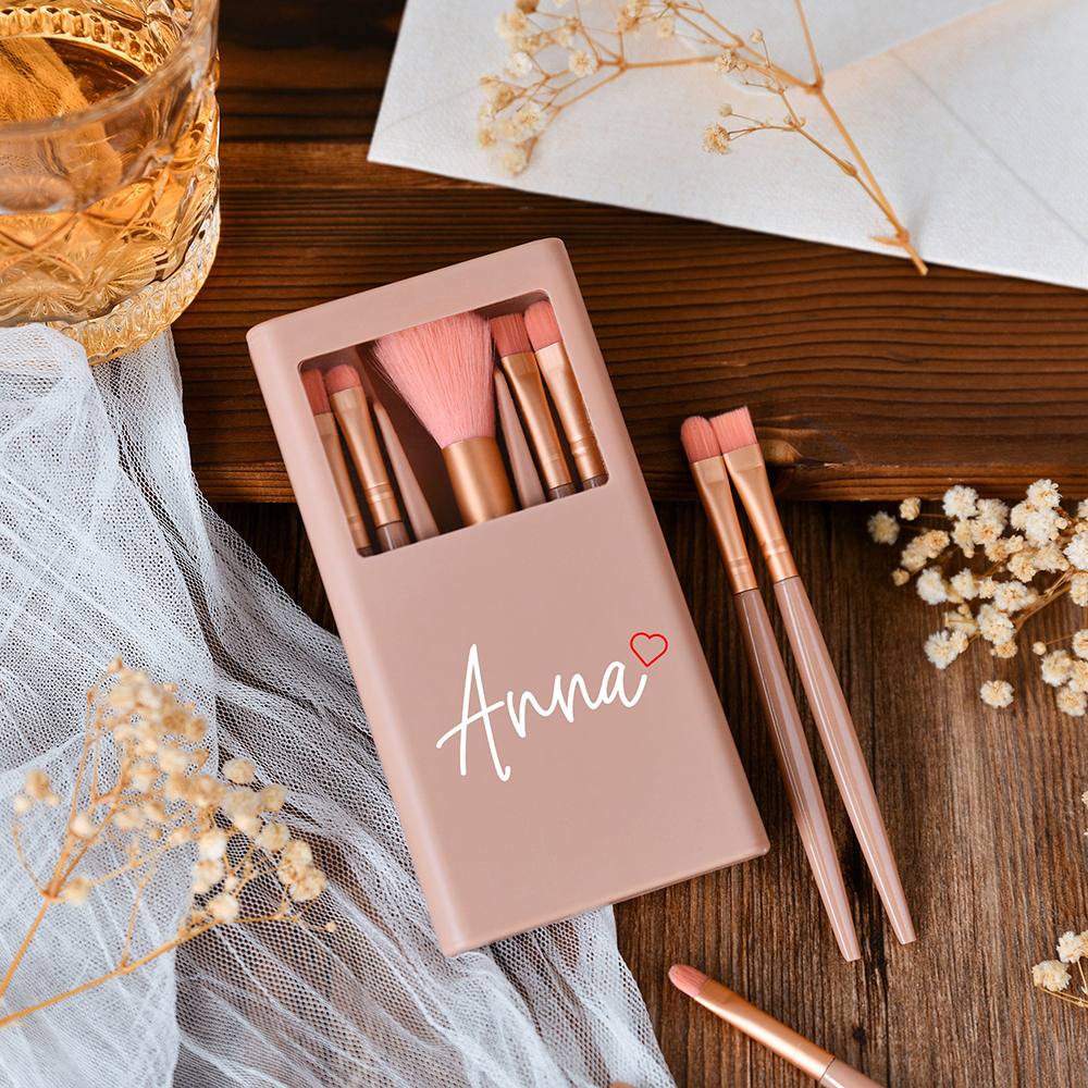 Beauty Makeup Bridal - Personalized 5pc Makeup Brush Set Bridal