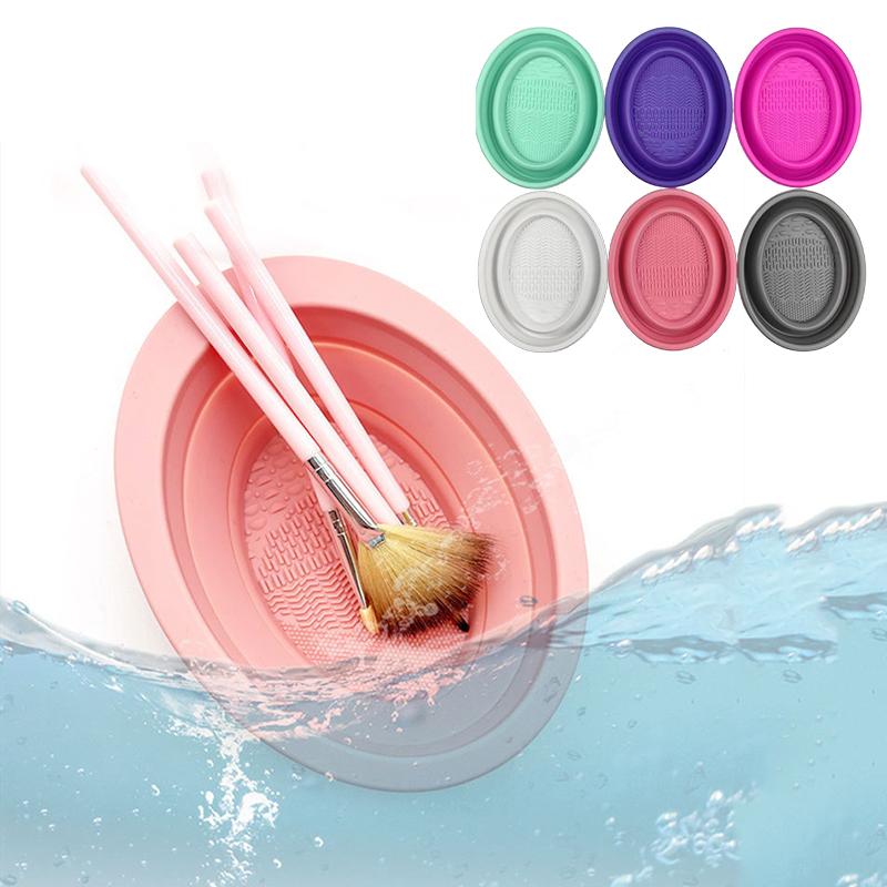Blush Brush Kabuki - Soft Silicone Makeup Brush Cleaner Folding