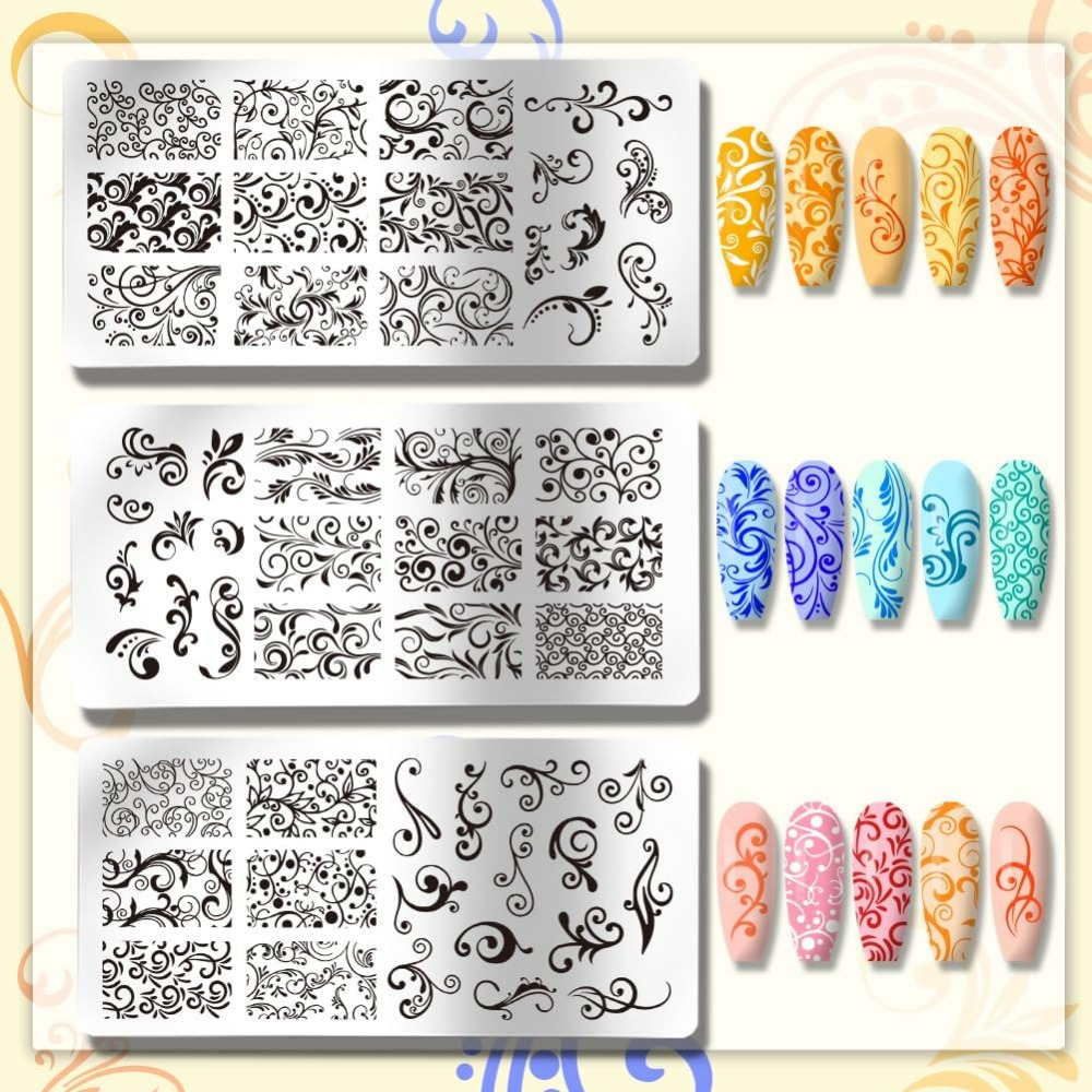 3pcs Swirl Pattern Nail Art Te – Nail Art Stamping Kit recenzja i cena