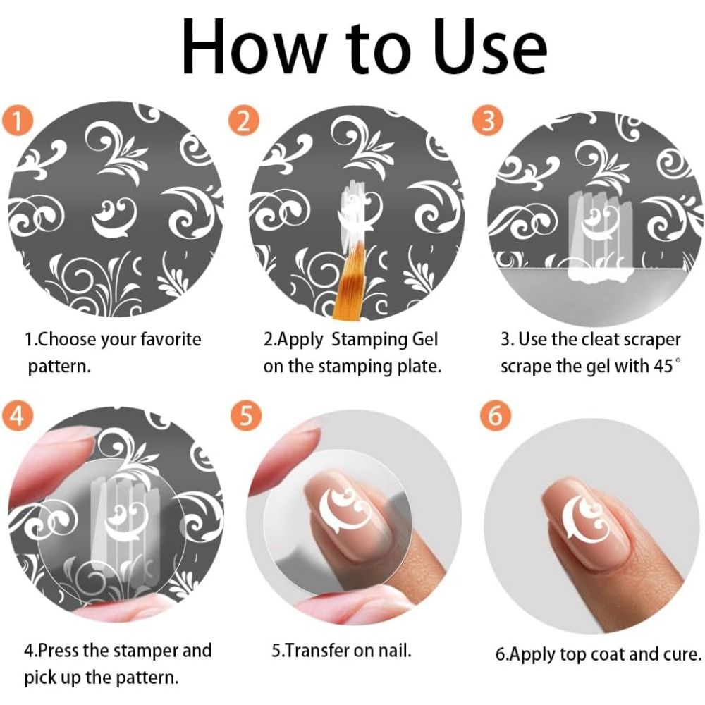 3pcs Swirl Pattern Nail Art Te – Nail Art Stamping Kit recenzja i cena