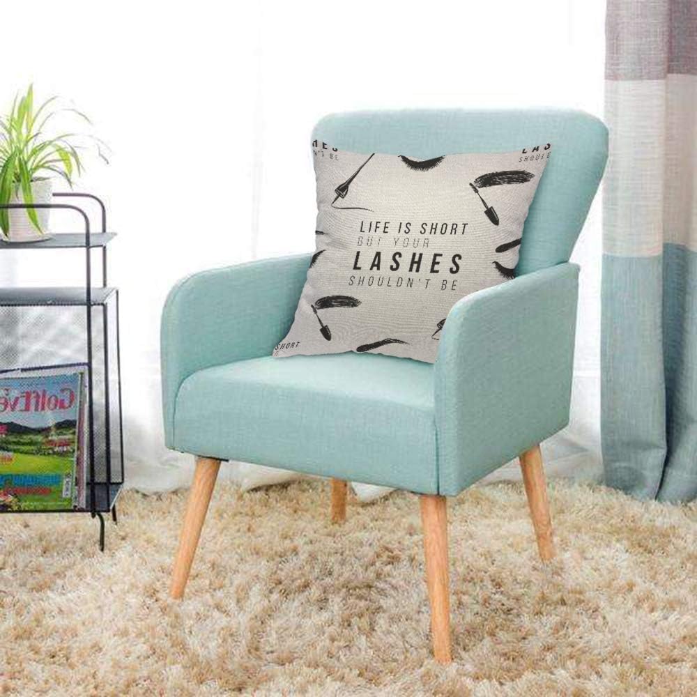Funny Eyelash Quote Pillow Cov – Beauty And Makeup Quotes recenzja i cena