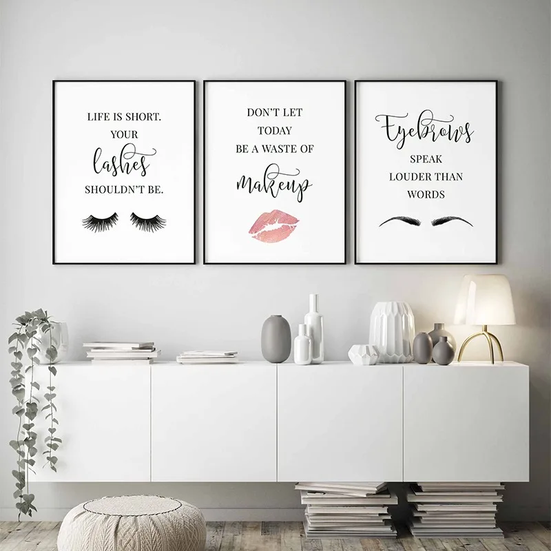 Makeup Quotes Poster Eyelash E – Beauty And Makeup Quotes recenzja i cena