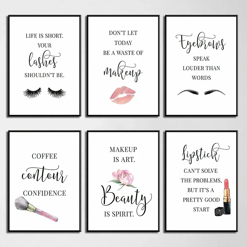 Makeup Quotes Poster Eyelash E – Beauty And Makeup Quotes recenzja i cena