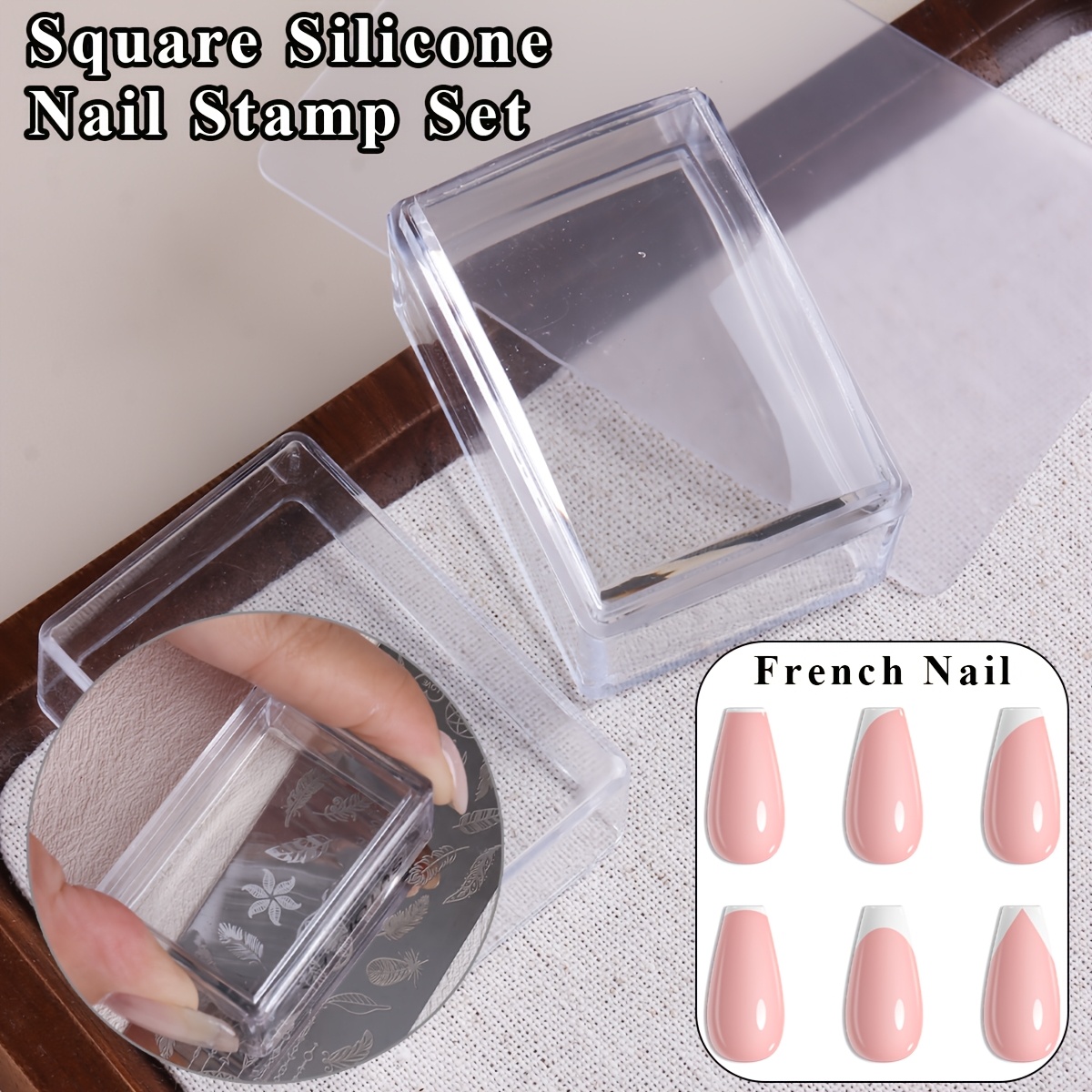 Square Clear Silicone Nail Sta – Nail Art Stamping Kit recenzja i cena