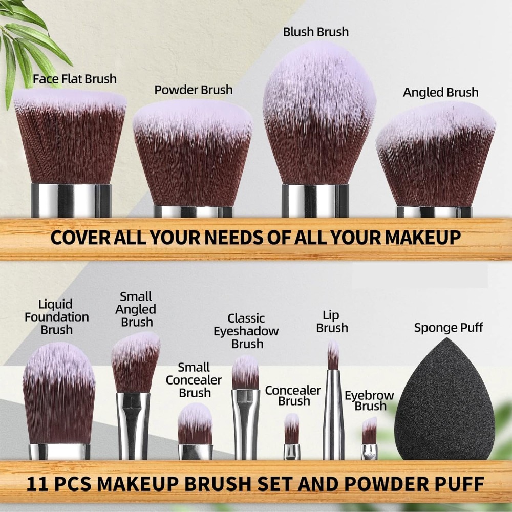 BS-MALL Makeup Brush Set 11Pcs – Blush Brush Kabuki recenzja i cena