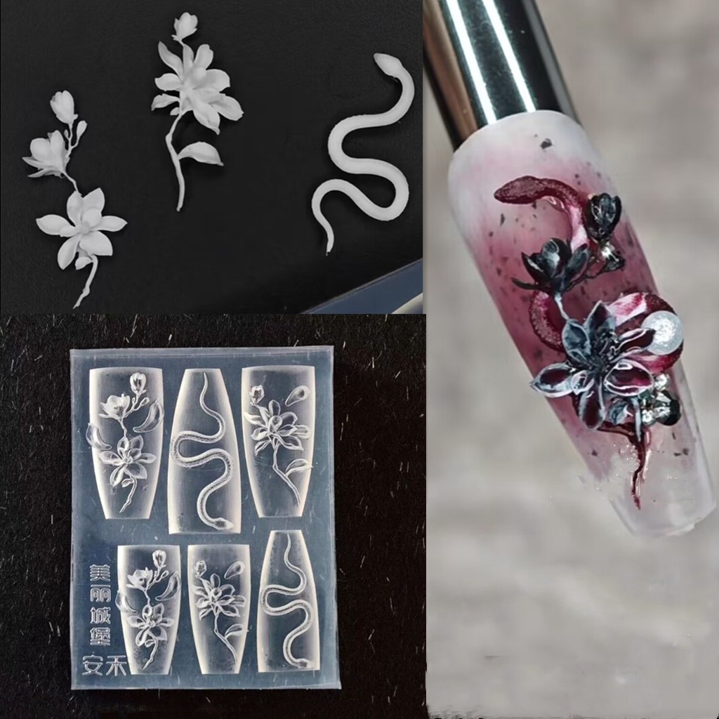 1pc Magnolia Flower Snake Rose – Nail Art Stamping Kit recenzja i cena