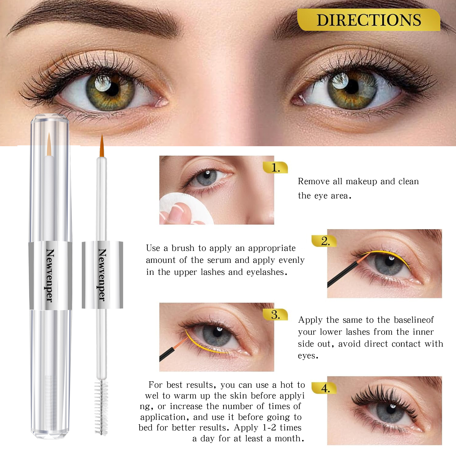 2 Pcs Eyelash Essence with Dou – Lash Serum Growth recenzja i cena