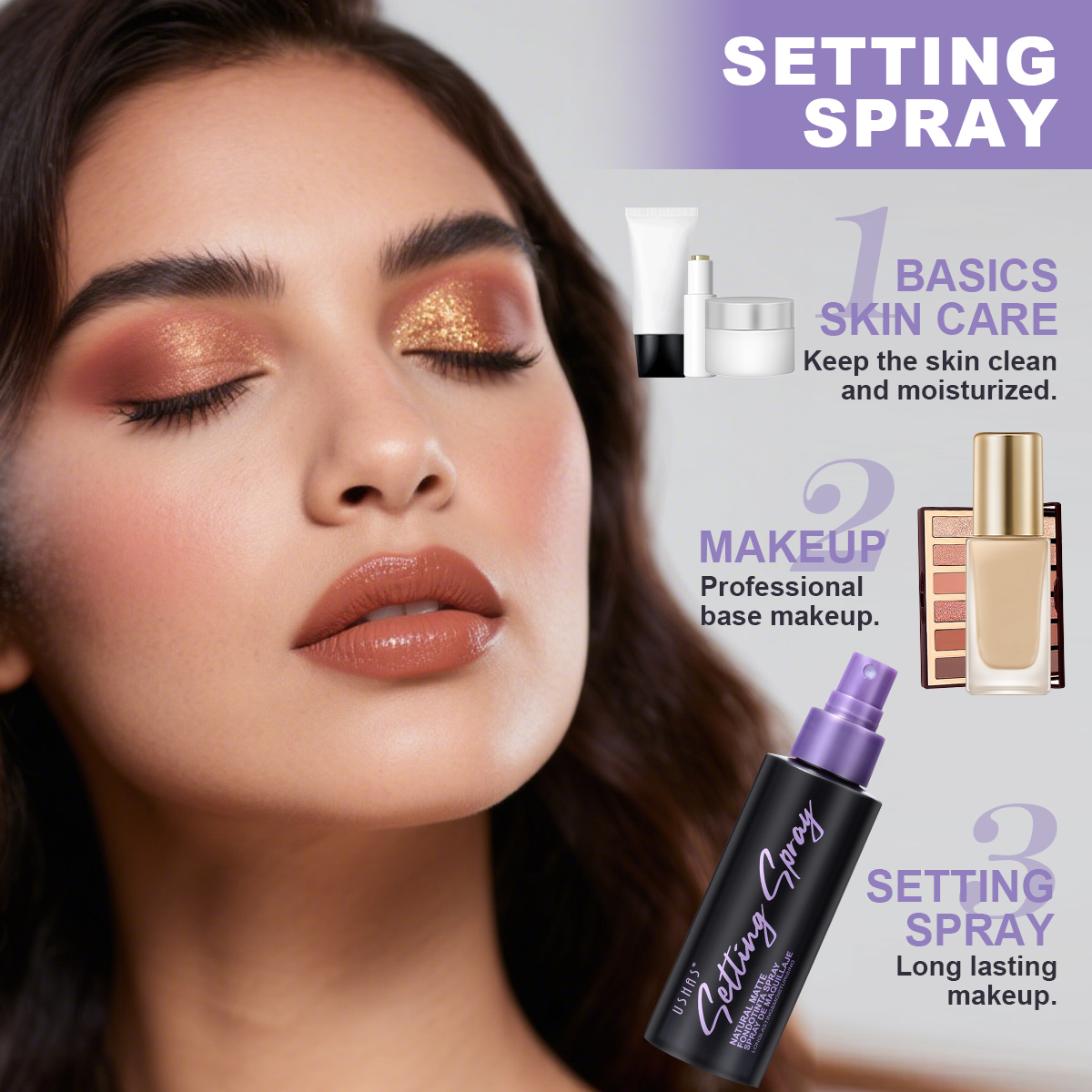 USHAS Waterproof Makeup Settin – Makeup Fixing Mist recenzja i cena