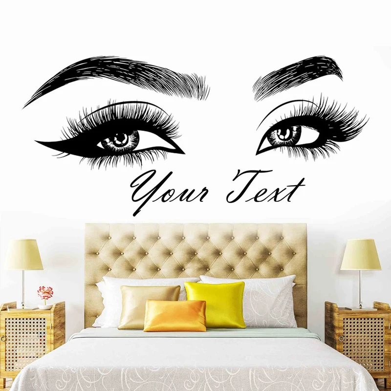 Eyelashes Brows Vinyl Sticker  – Beauty And Makeup Quotes recenzja i cena