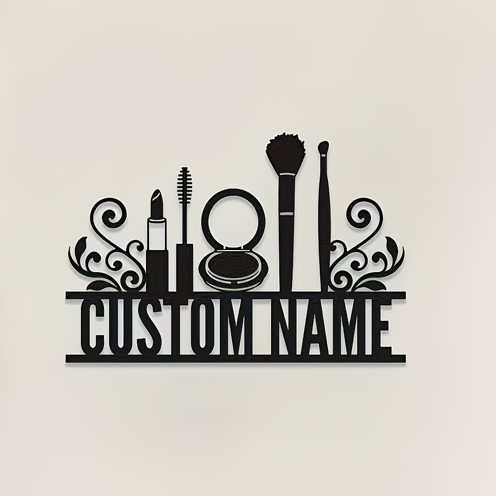 Personalized Metal Wall Decora – Beauty Makeup Names recenzja i cena