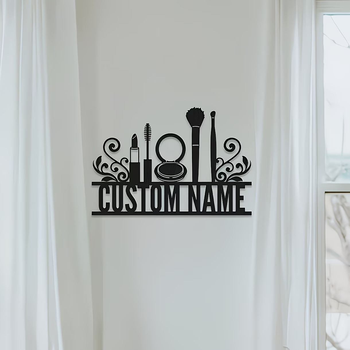 Personalized Metal Wall Decora – Beauty Makeup Names recenzja i cena