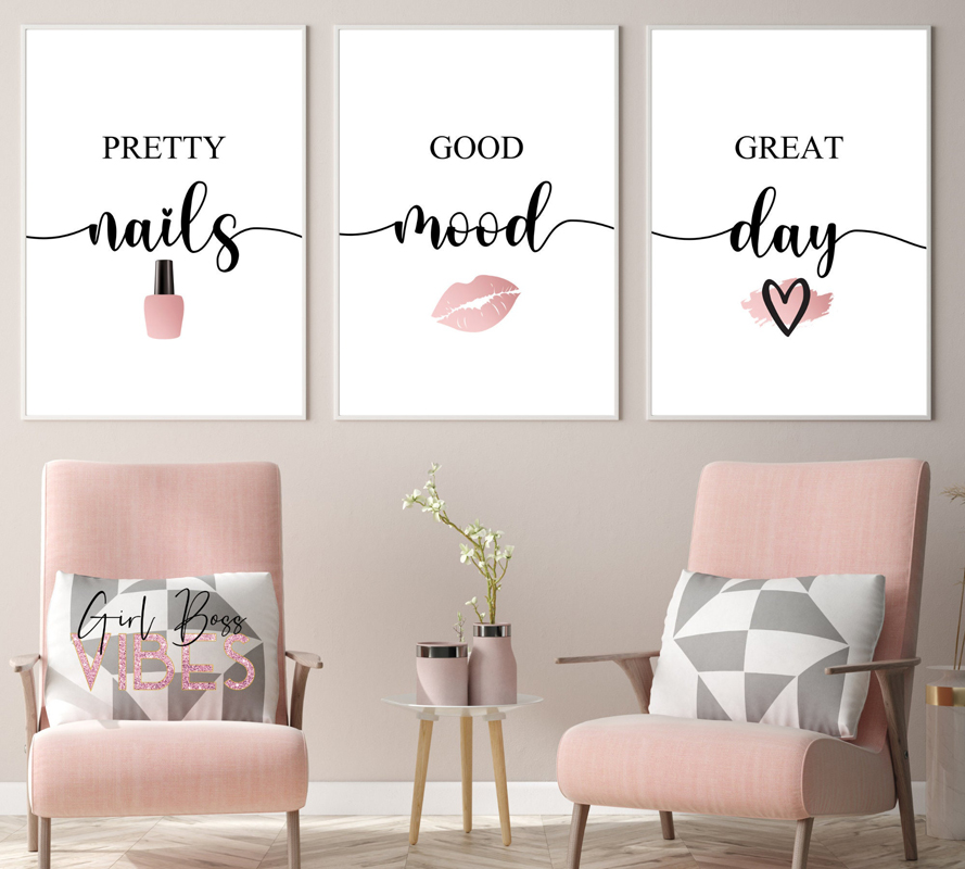 Nordic Pink Woman Red Lip Nail – Beauty And Makeup Quotes recenzja i cena