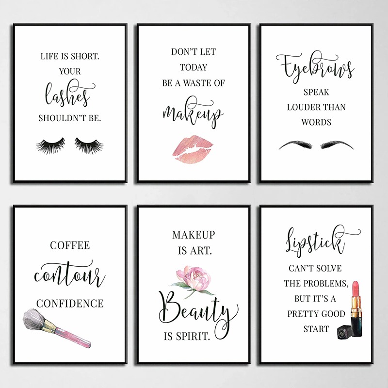 Makeup Quotes Poster Eyelash E – Beauty And Makeup Quotes recenzja i cena