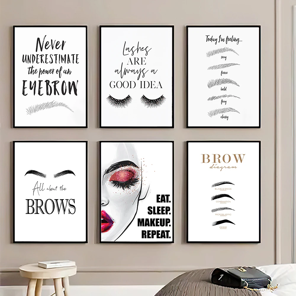 Fashion MakeUp Canvas Painting – Beauty And Makeup Quotes recenzja i cena