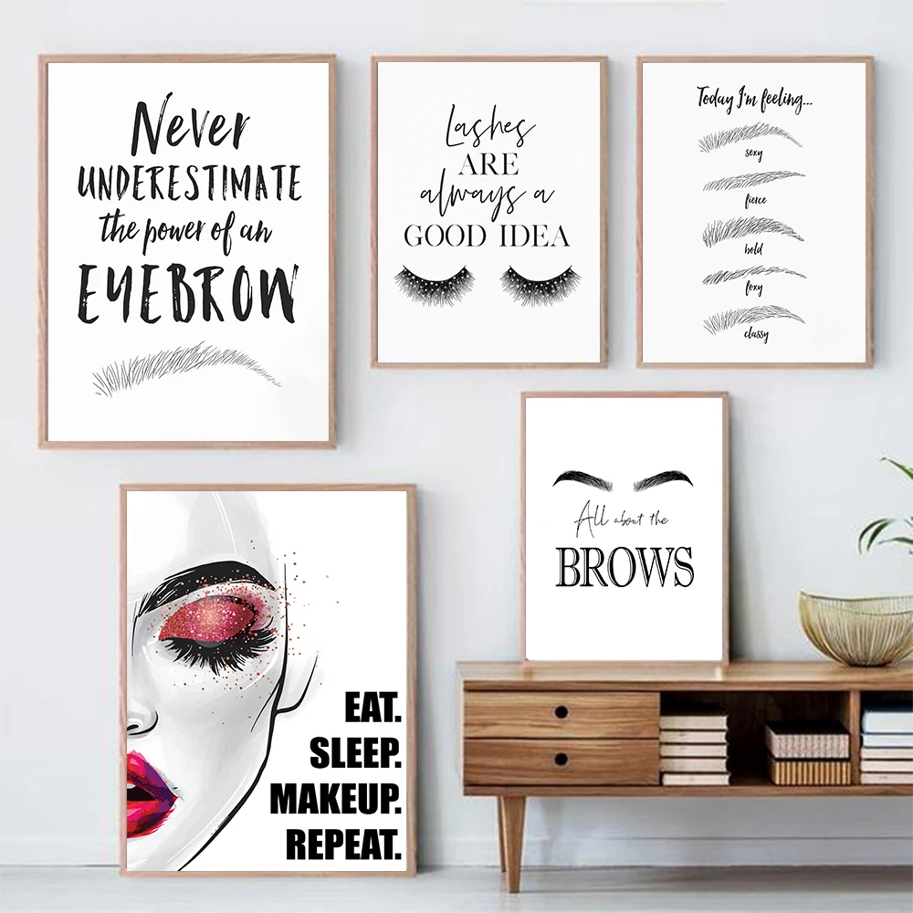 Fashion MakeUp Canvas Painting – Beauty And Makeup Quotes recenzja i cena