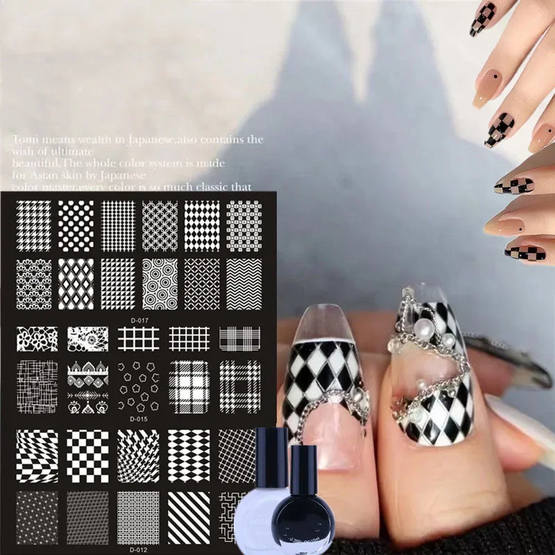 1PC Nail Stamping Plates Set D – Nail Art Stamping Kit recenzja i cena