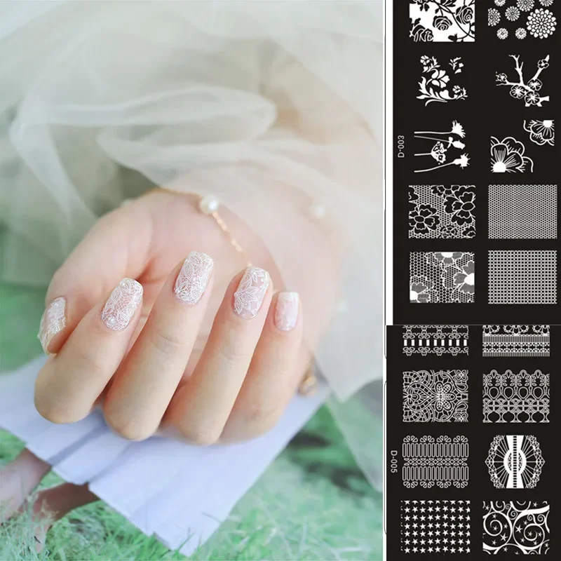 1PC Nail Stamping Plates Set D – Nail Art Stamping Kit recenzja i cena