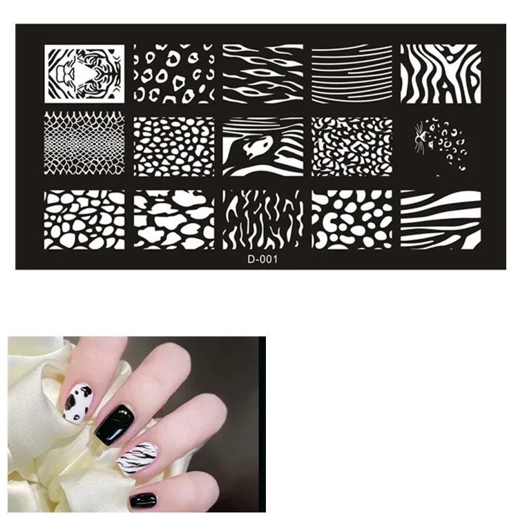 1PC Nail Stamping Plates Set D – Nail Art Stamping Kit recenzja i cena